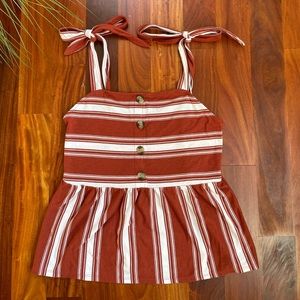 American Eagle Women's Striped Tank Top Size Small